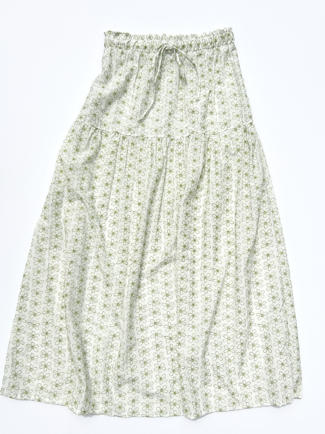 Avalon Midi Skirt - Leaf Floral Eyelet sold by Lisa Says Gah
