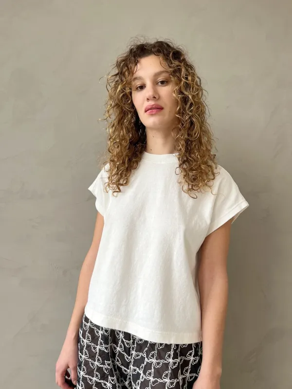 Jeanne Tee - White Cotton sold by Lisa Says Gah