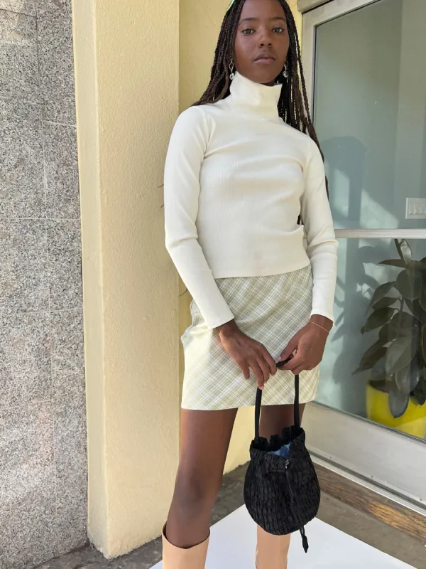 Rib Turtleneck - Creme sold by Lisa Says Gah