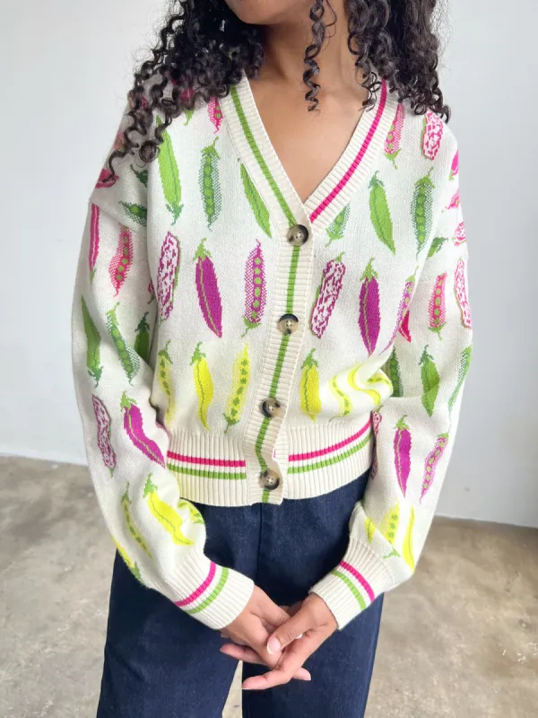 Ana Cardigan - Rainbow Peas sold by Lisa Says Gah