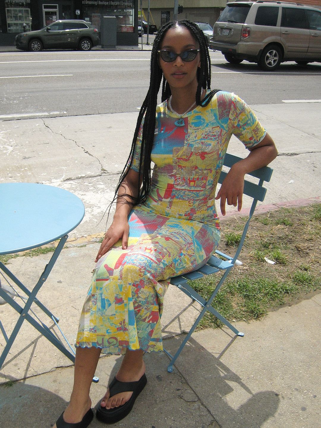 Printed Rib Jersey Maxi Dress - Multi sold by Lisa Says Gah product image thumbnail 5