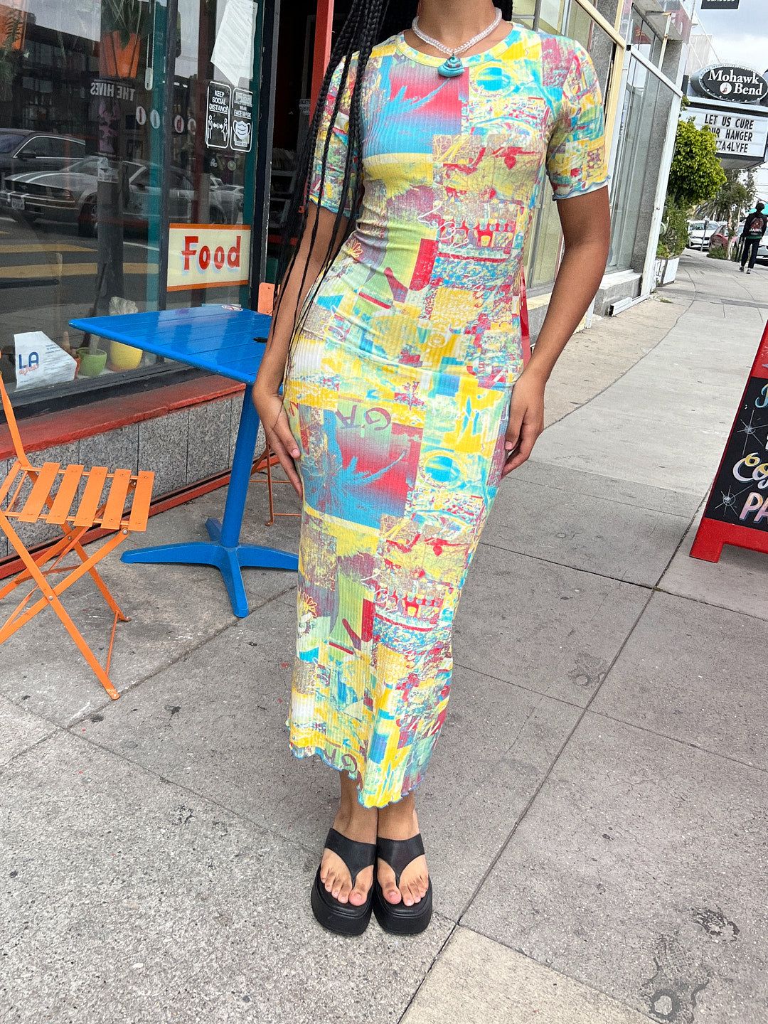 Printed Rib Jersey Maxi Dress - Multi sold by Lisa Says Gah product image thumbnail 4