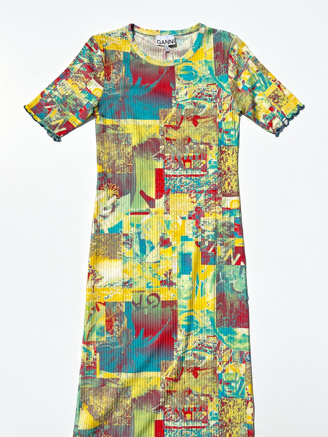 Printed Rib Jersey Maxi Dress - Multi sold by Lisa Says Gah