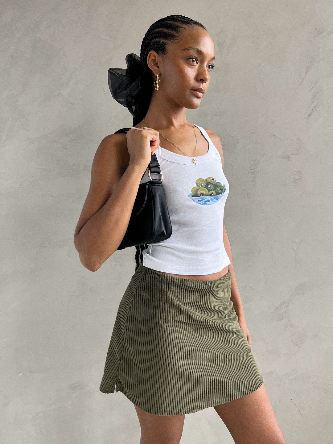 Darcy Skort - Moss Corduroy sold by Lisa Says Gah product image thumbnail 3