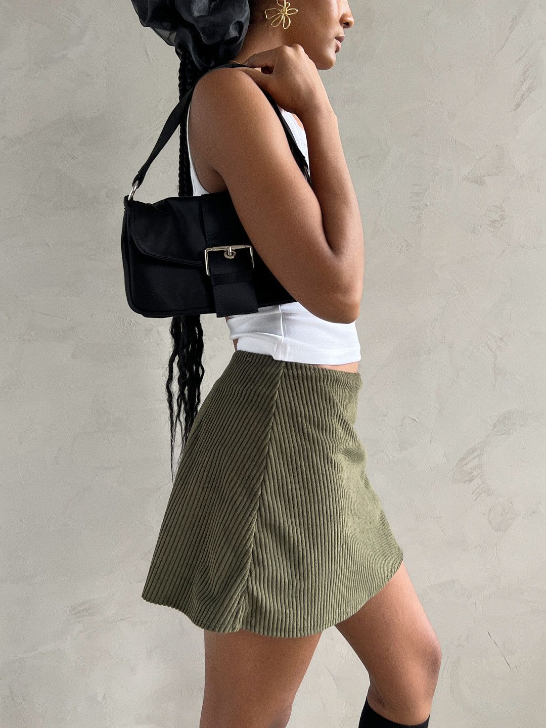 Darcy Skort - Moss Corduroy sold by Lisa Says Gah product image thumbnail 2