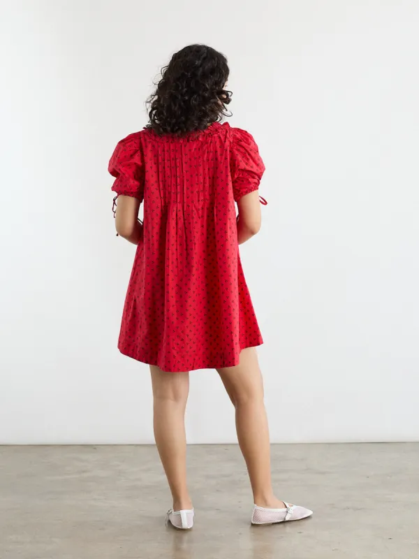 jemima mini dress red cherries DAMSON MADDER Jemima Cherry Mini Dress
