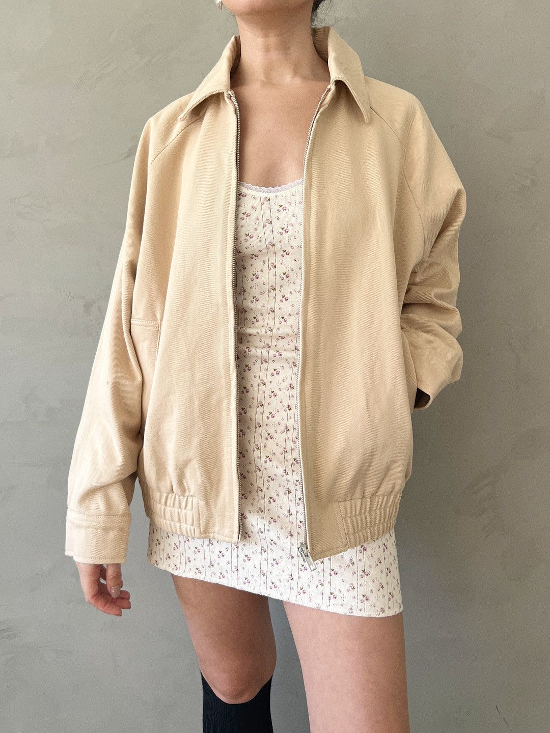 Beau Bomber Jacket - Natural sold by Lisa Says Gah