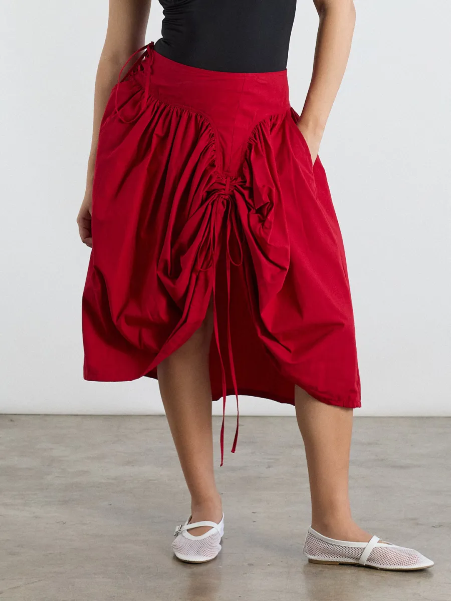 【INCHANT ME】Tulip high waist long skirt TULIP LONG SKIRT