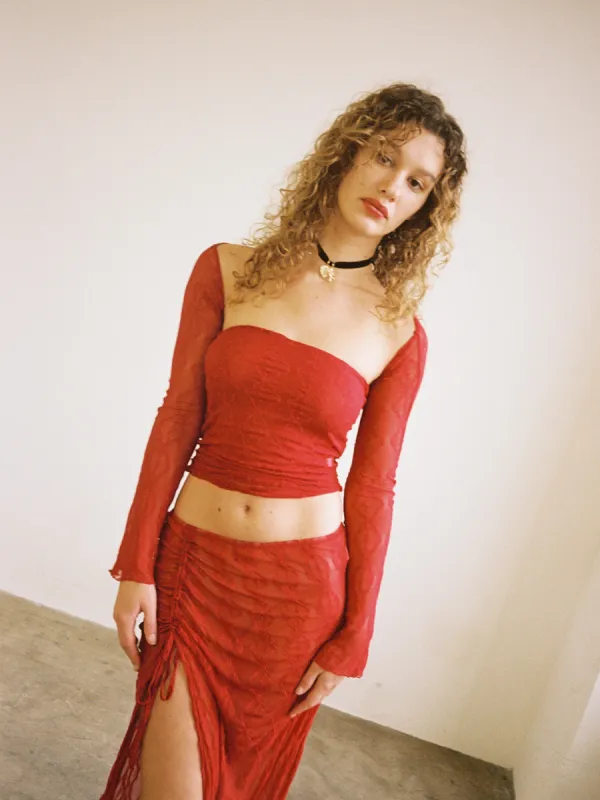 Mariposa Lace Bolero - Goji Berry made by Lisa Says Gah