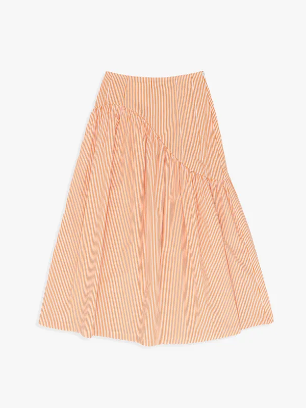 Maeve Midi Skirt - Orange Stripe sold by Lisa Says Gah