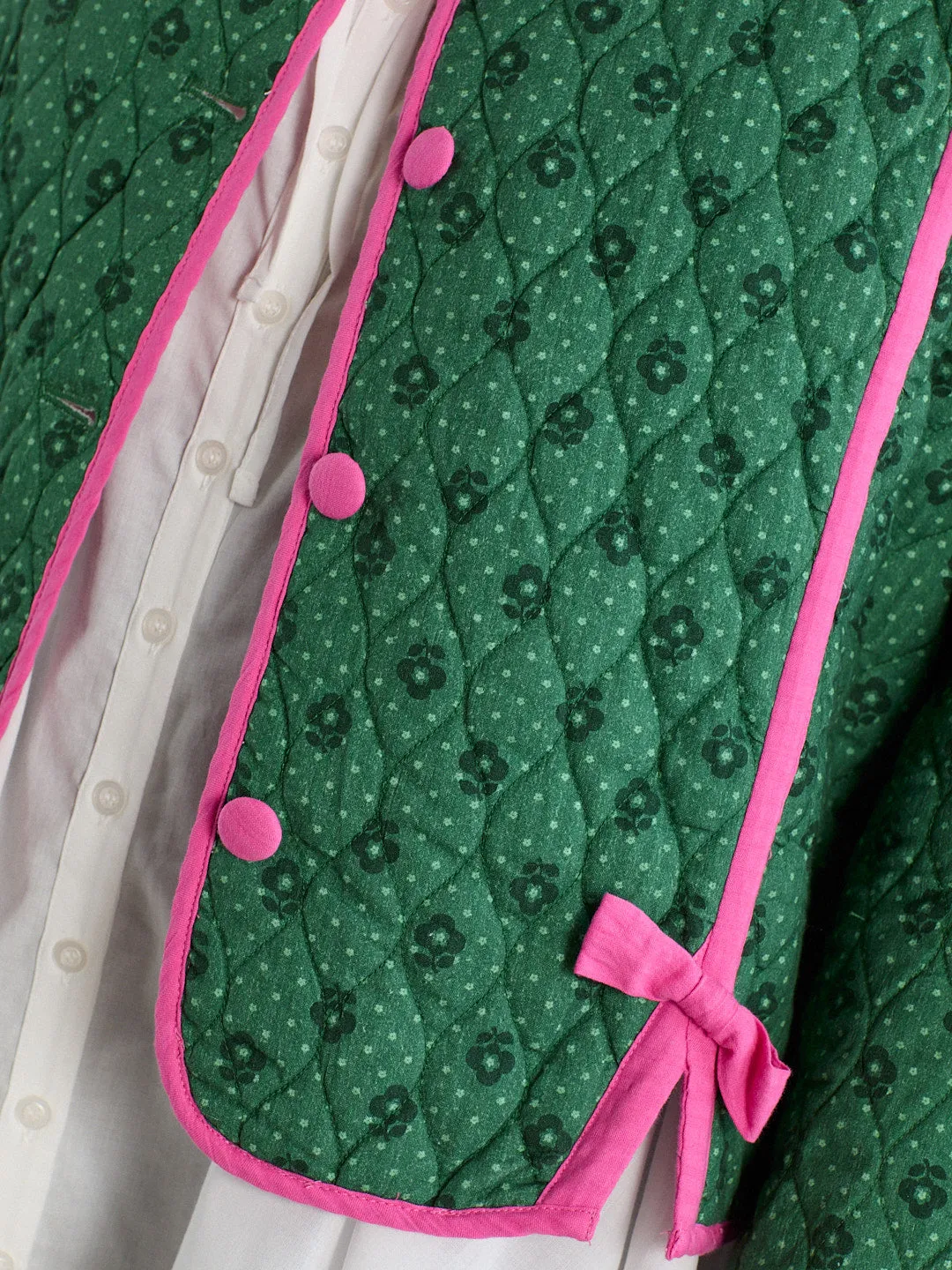 Diana Quilted Jacket - Khaki/ Pink sold by Lisa Says Gah product image thumbnail 3