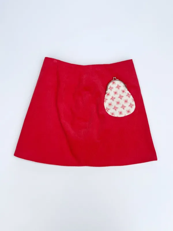 Richard Mini Skirt - Red sold by Lisa Says Gah