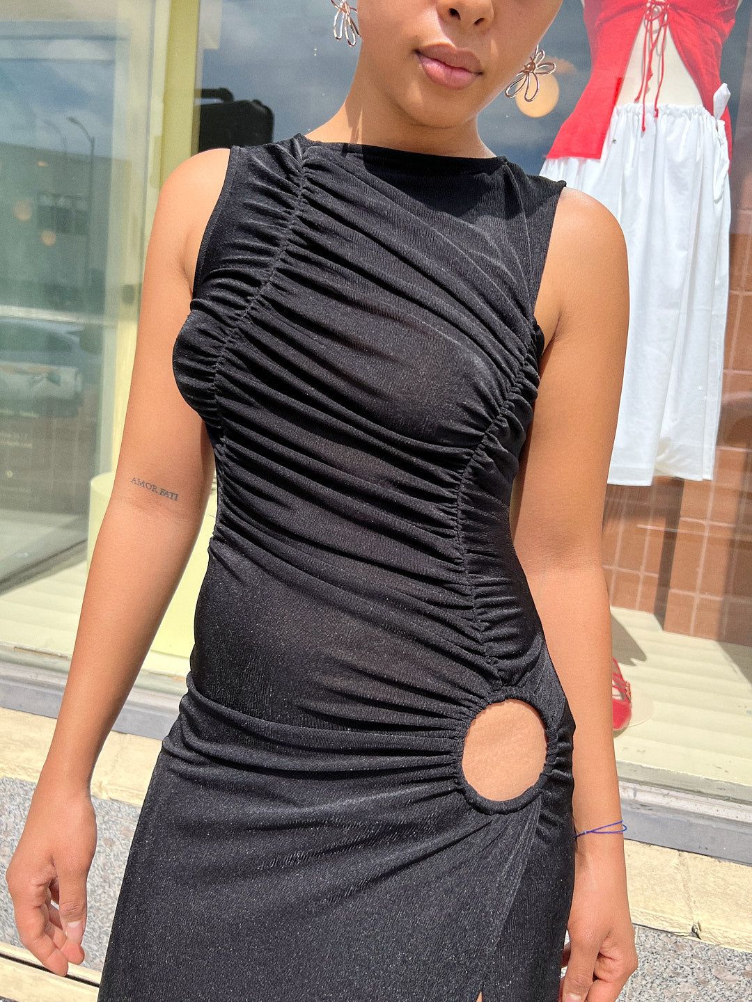 Savannah Cinch Dress - Black Slinky sold by Lisa Says Gah product image thumbnail 3