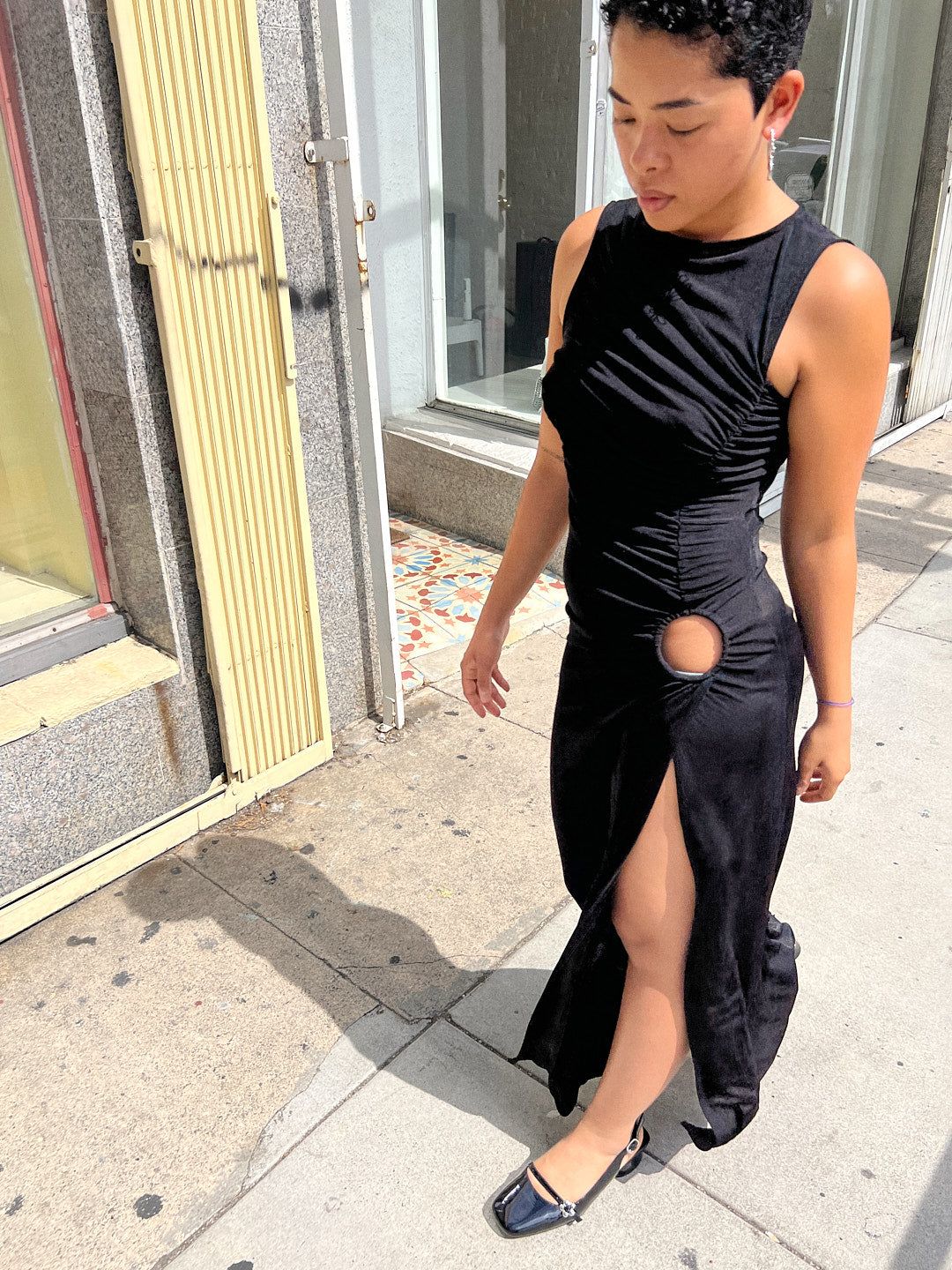 Savannah Cinch Dress - Black Slinky sold by Lisa Says Gah product image thumbnail 4