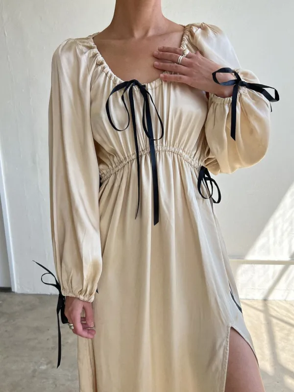 Alexandria Midi Dress - Ecru sold by Lisa Says Gah