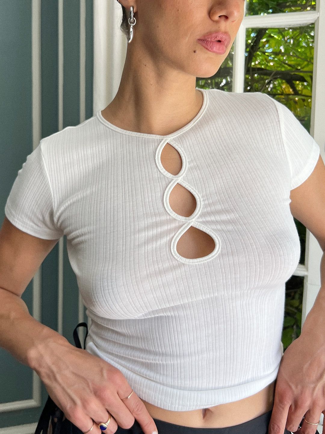 Keyhole Tee - White sold by Lisa Says Gah product image thumbnail 4