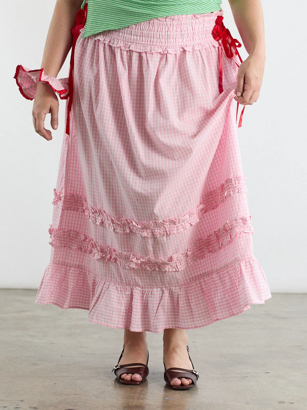 Olivia Ruffle Skirt - Pink sold by Lisa Says Gah product image thumbnail 3