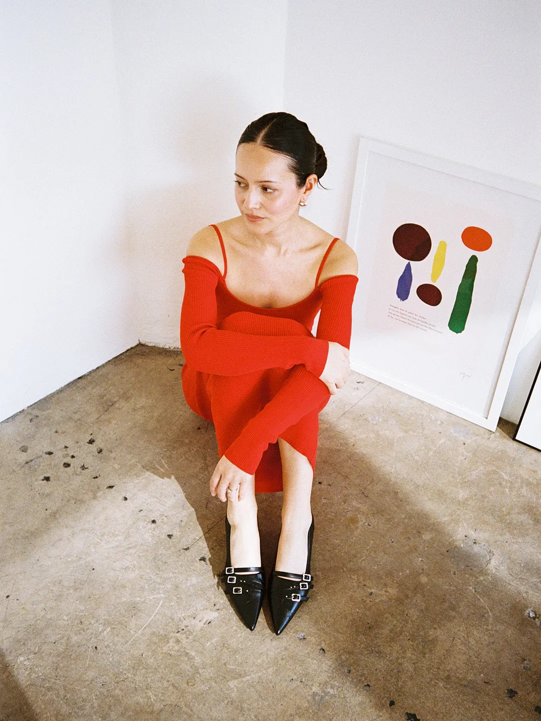 Cleo Knit Dress - Cherry sold by Lisa Says Gah product image thumbnail 3