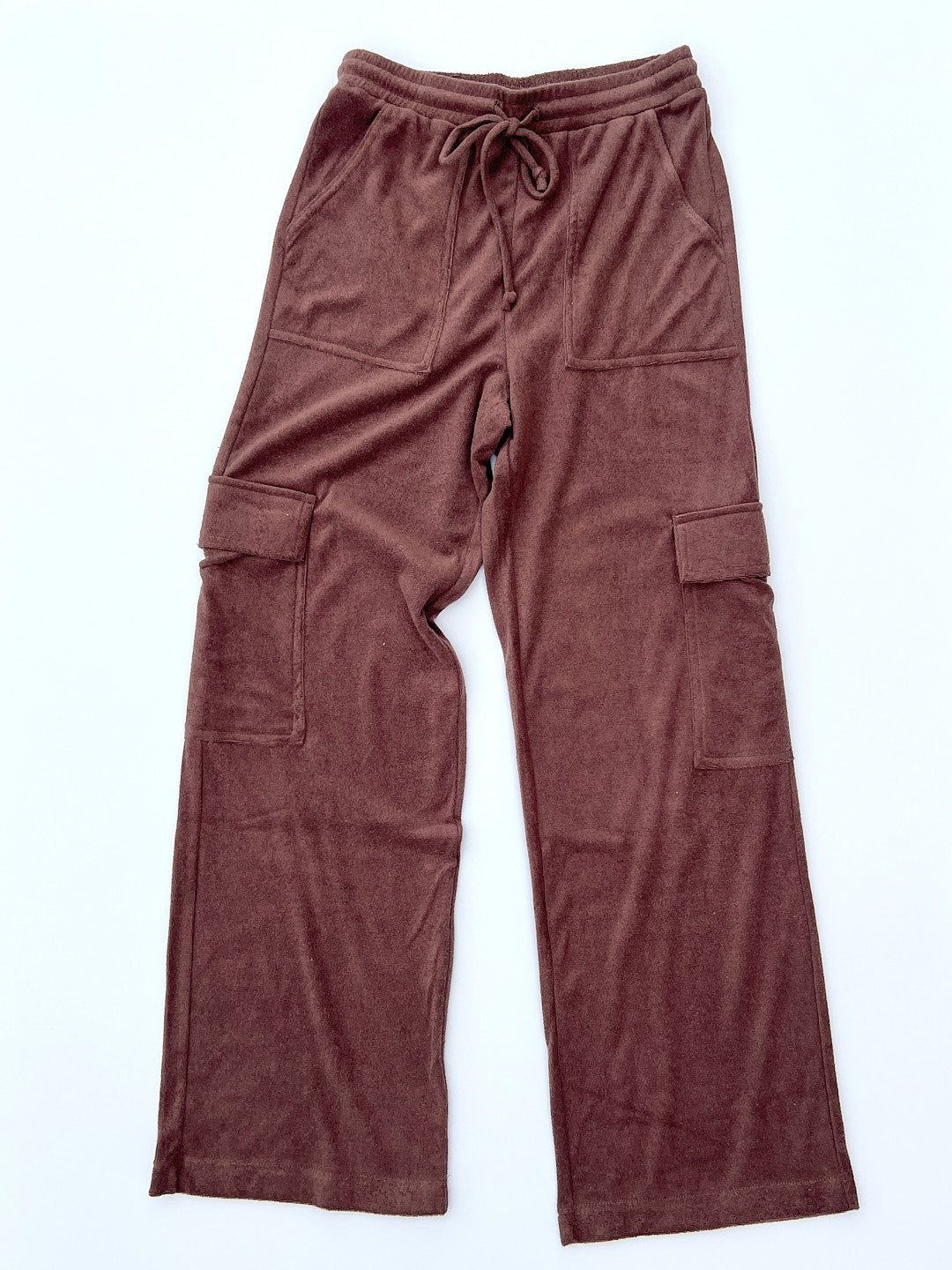 Terrycloth Cargo Pant - Chocolate sold by Lisa Says Gah product image thumbnail 2