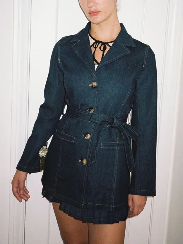 Emilio Trench - Indigo sold by Lisa Says Gah