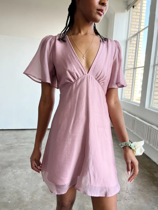 Grace Mini Dress - Ballet Pink Organza sold by Lisa Says Gah