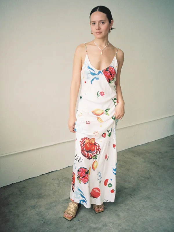 Calypso Slip Dress - White sold by Lisa Says Gah