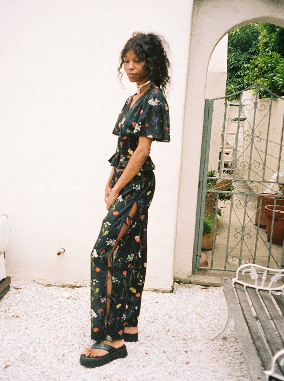 Evelyn Tie Pant - Wildflower Ink sold by Lisa Says Gah product image thumbnail 2