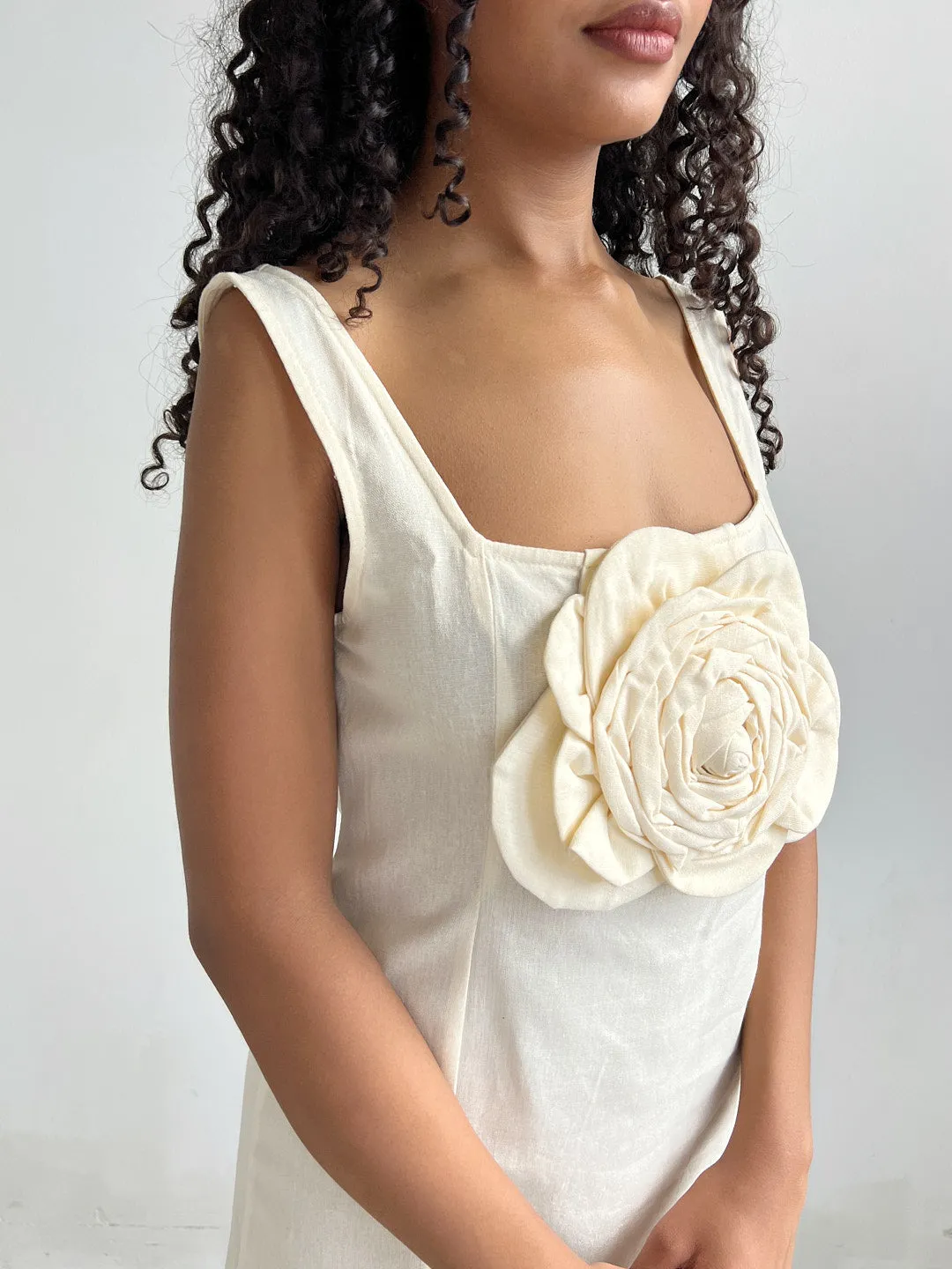 Marina Linen Dress - Ivory sold by Lisa Says Gah product image thumbnail 5