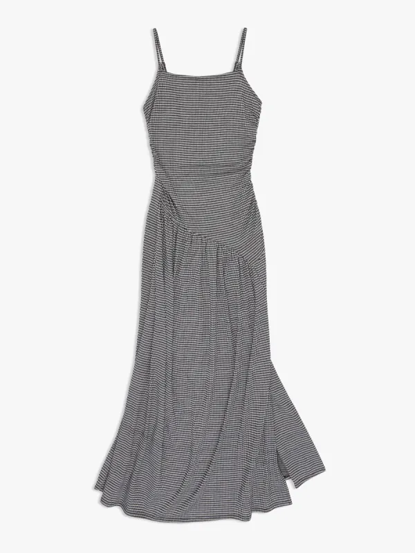 Lynn Midi Dress - Caviar Gingham sold by Lisa Says Gah