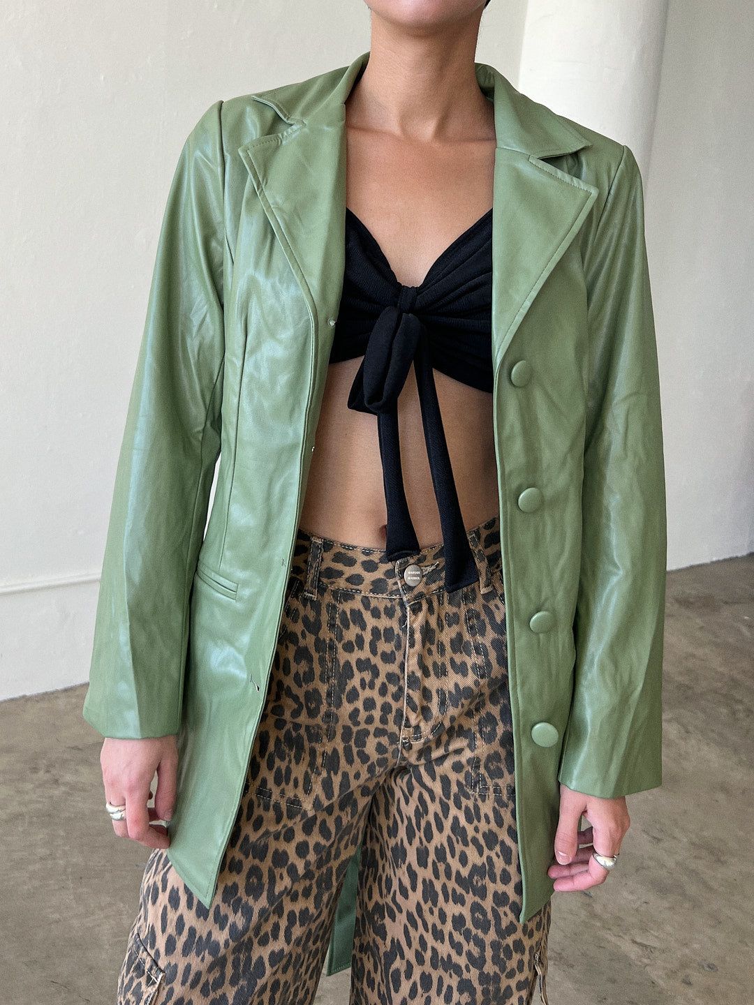 Emilio Trench - Olive sold by Lisa Says Gah product image thumbnail 3