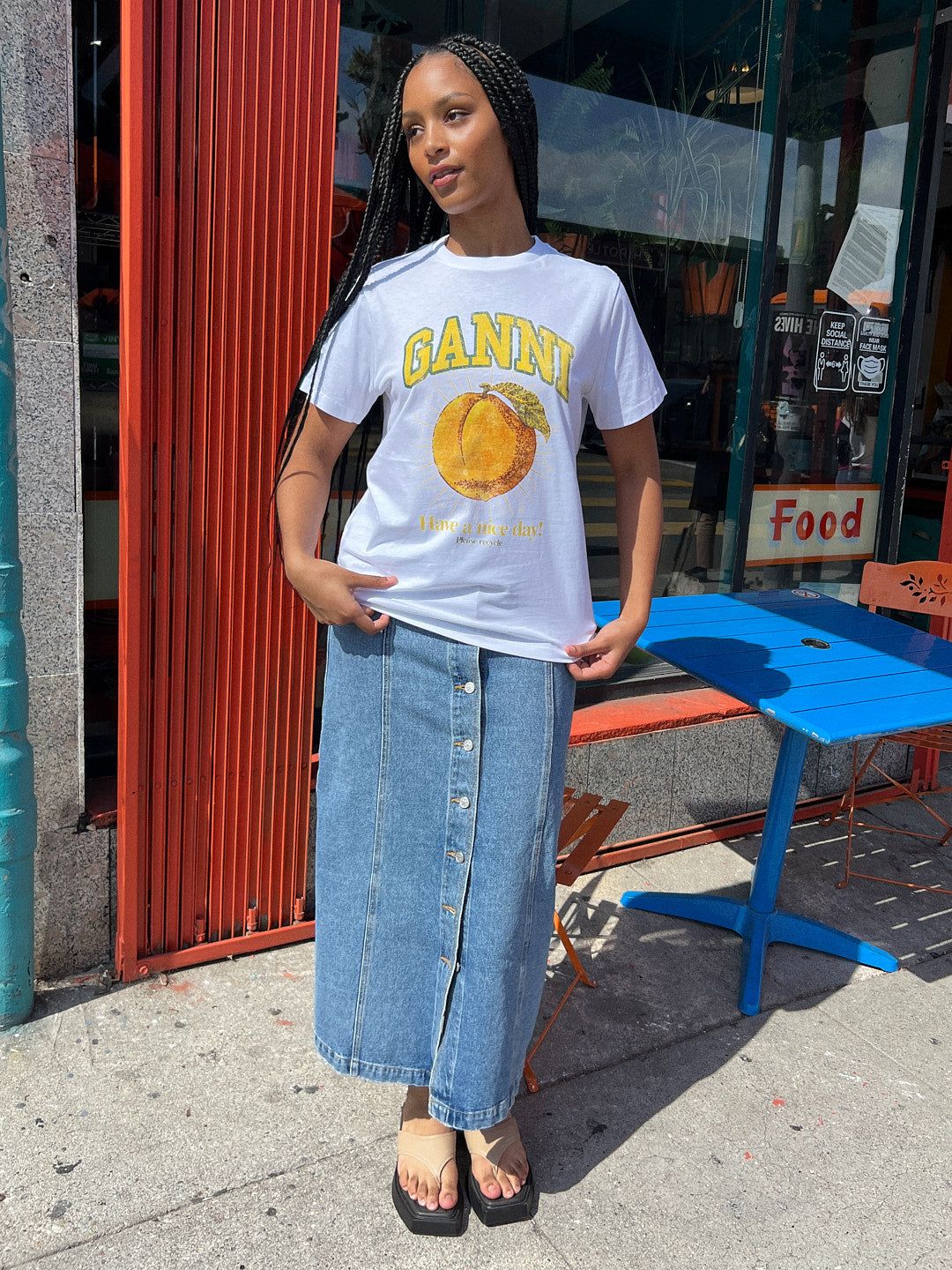 Basic Jersey Peach T-Shirt - Bright White sold by Lisa Says Gah product image thumbnail 4