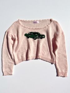 Car Sweater - Pink/Green sold by Lisa Says Gah