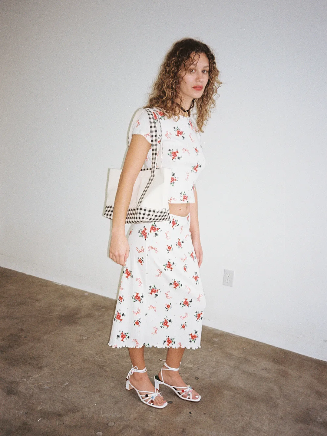 Sandy Midi Skirt - Pointelle Bouquet sold by Lisa Says Gah product image thumbnail 3