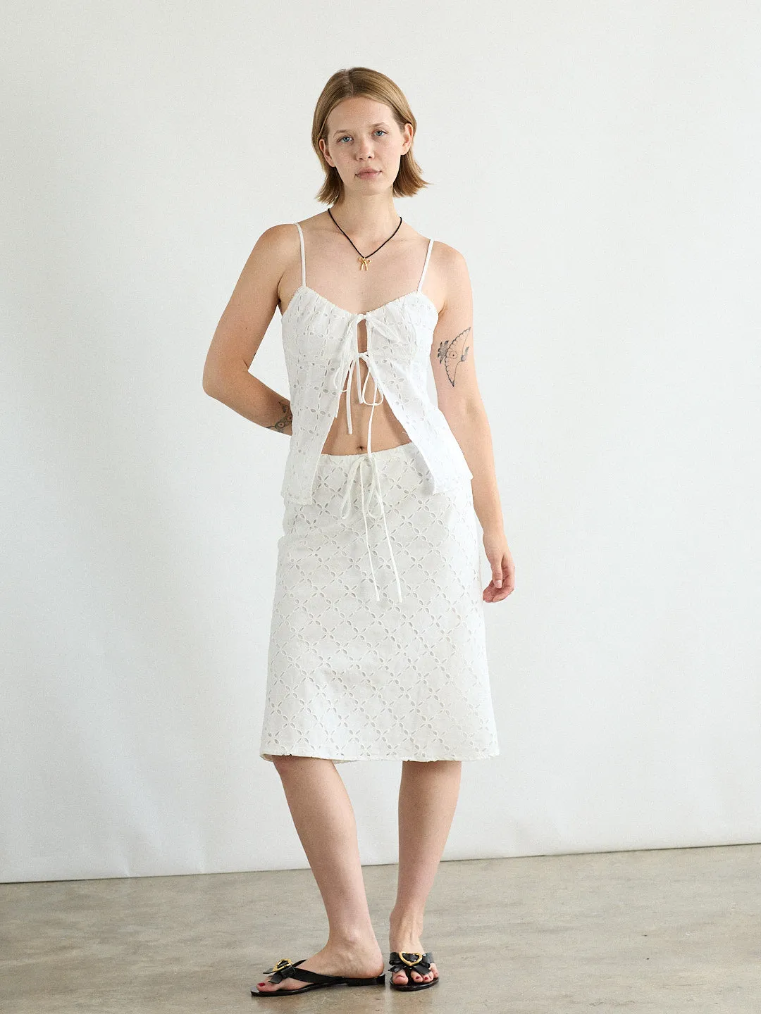 Mia Eyelet Top - White sold by Lisa Says Gah product image thumbnail 3