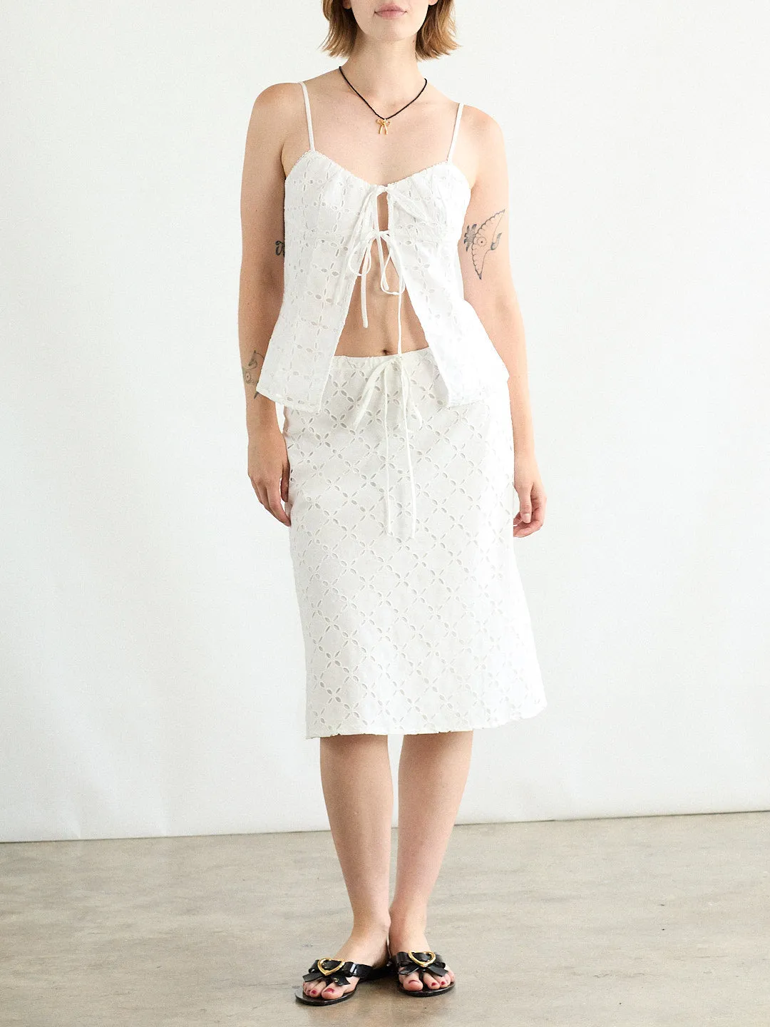 Mia Eyelet Top - White sold by Lisa Says Gah product image thumbnail 5