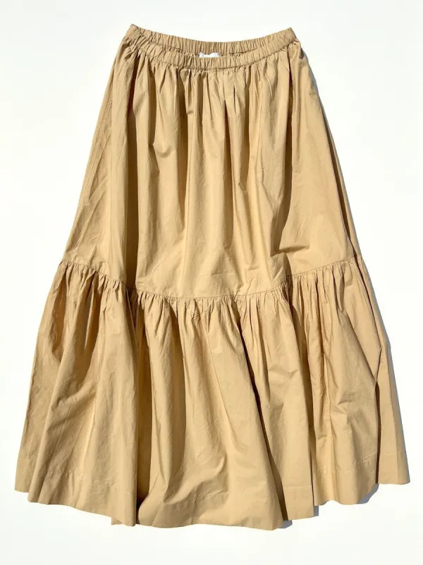 Cotton Poplin Maxi Skirt - White sold by Lisa Says Gah