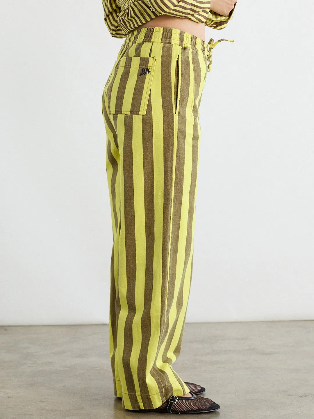 Rafe Pants - Yellow/ Choc Stripe sold by Lisa Says Gah product image thumbnail 5