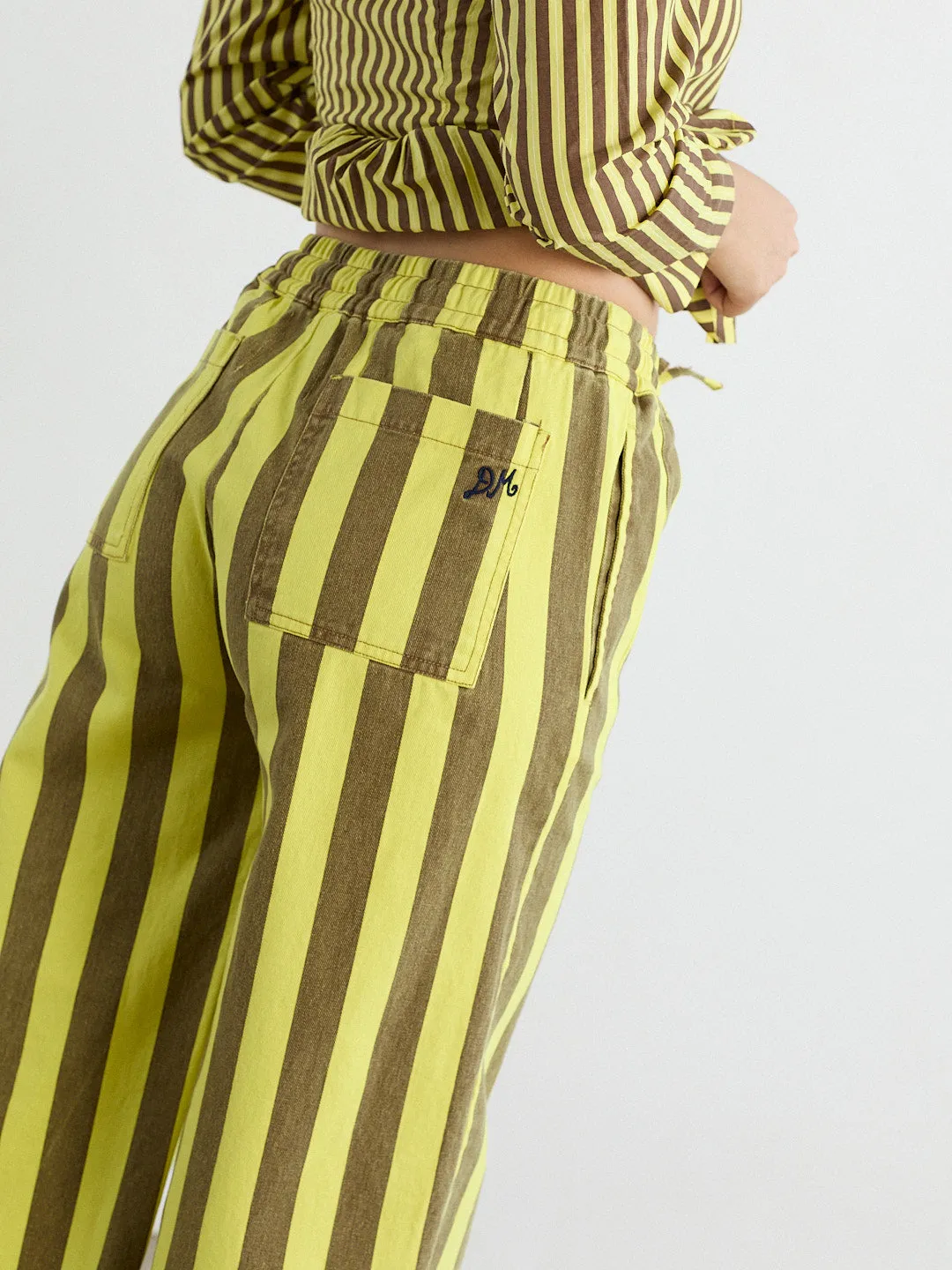 Rafe Pants - Yellow/ Choc Stripe sold by Lisa Says Gah product image thumbnail 2