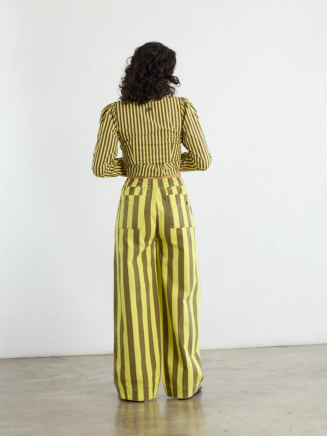 Rafe Pants - Yellow/ Choc Stripe sold by Lisa Says Gah product image thumbnail 4