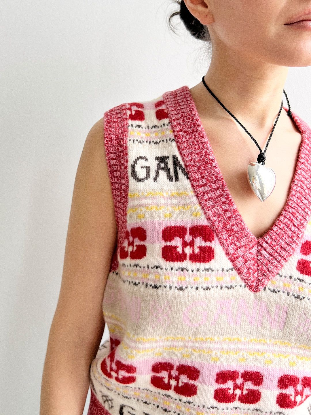 Logo Wool Mix Vest - Multi sold by Lisa Says Gah product image thumbnail 4