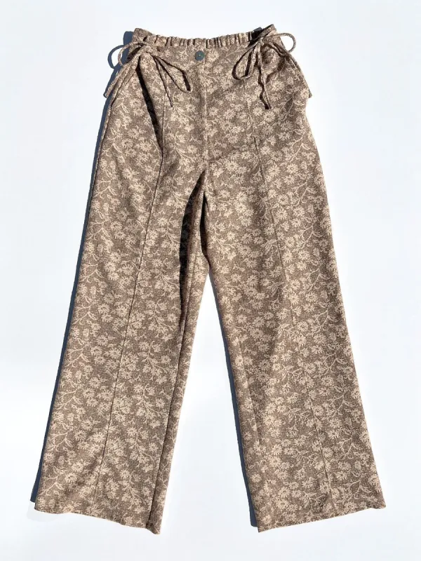 Isla Trouser - Daisy Jacquard Caramel sold by Lisa Says Gah