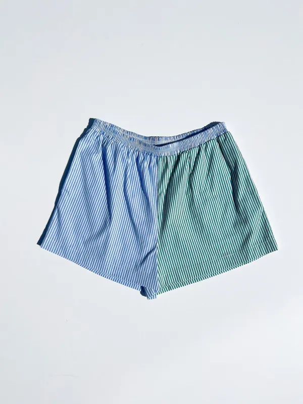 Bea Short - Sky Leaf Stripe sold by Lisa Says Gah