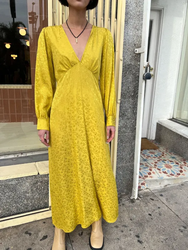 Georgia Long Sleeve Dress - Turmeric sold by Lisa Says Gah