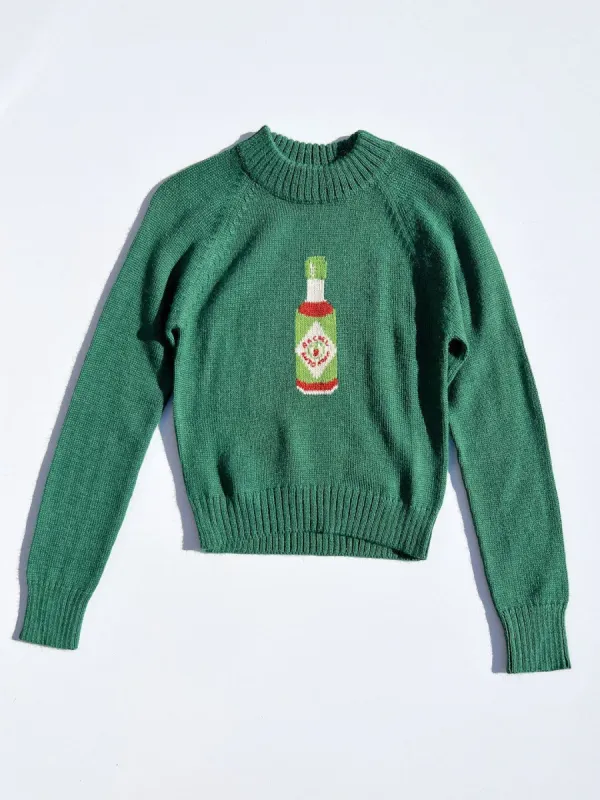 Hot Sauce Sweater - Green sold by Lisa Says Gah