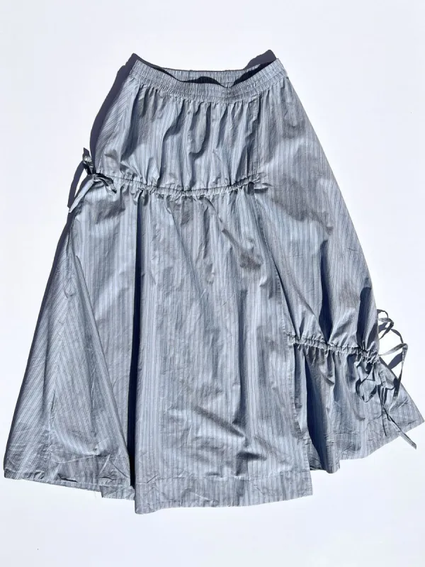 Marine Channel Midi Skirt - Blue Stripe sold by Lisa Says Gah