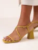 Ladies Flared Block Heel - Chartreuse sold by Edgars