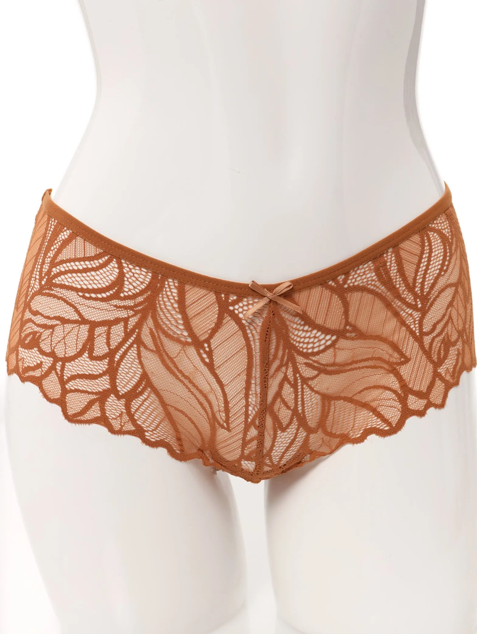 Ladies Lace Boyleg Panty - Brown sold by Edgars