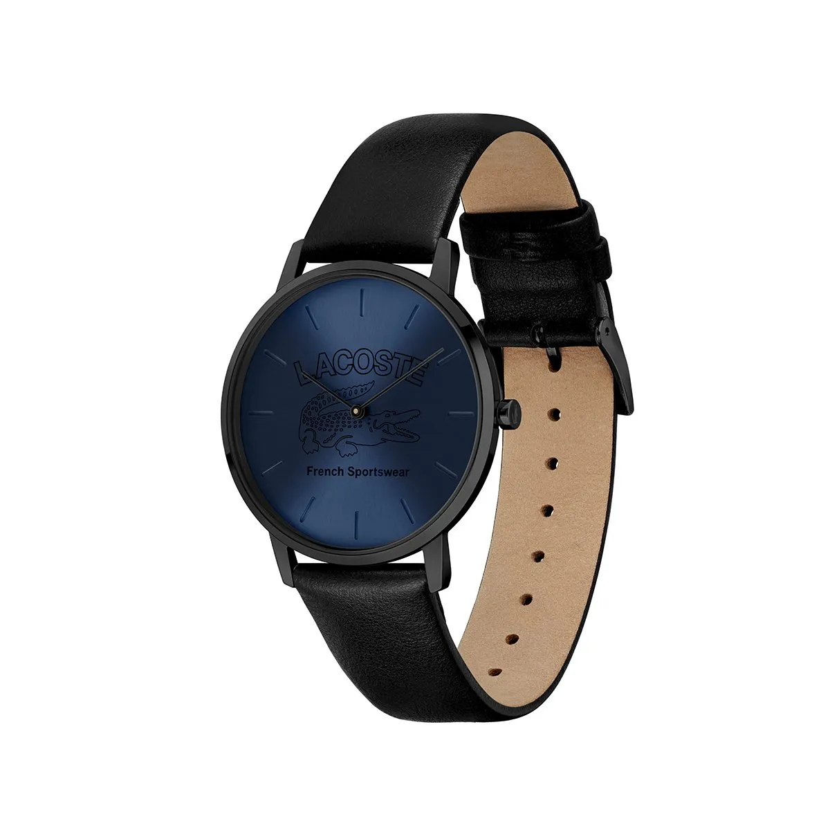 Crocorigin Stainless Steel Case With Blue Dial And Black Leather Strap sold by Edgars product image thumbnail 2