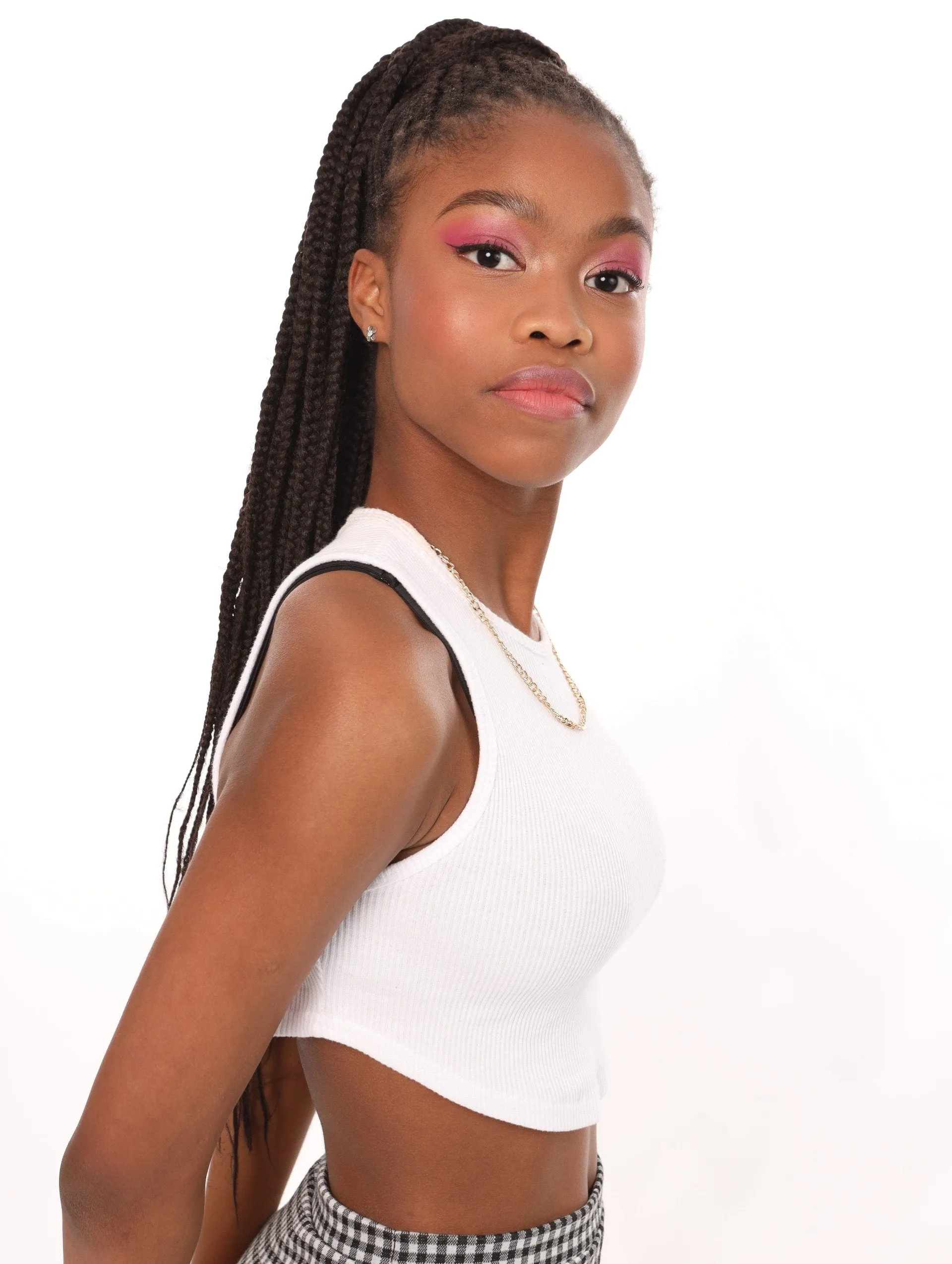 Ladies Ribbed Scoop Hem Tank - White sold by Edgars product image thumbnail 3