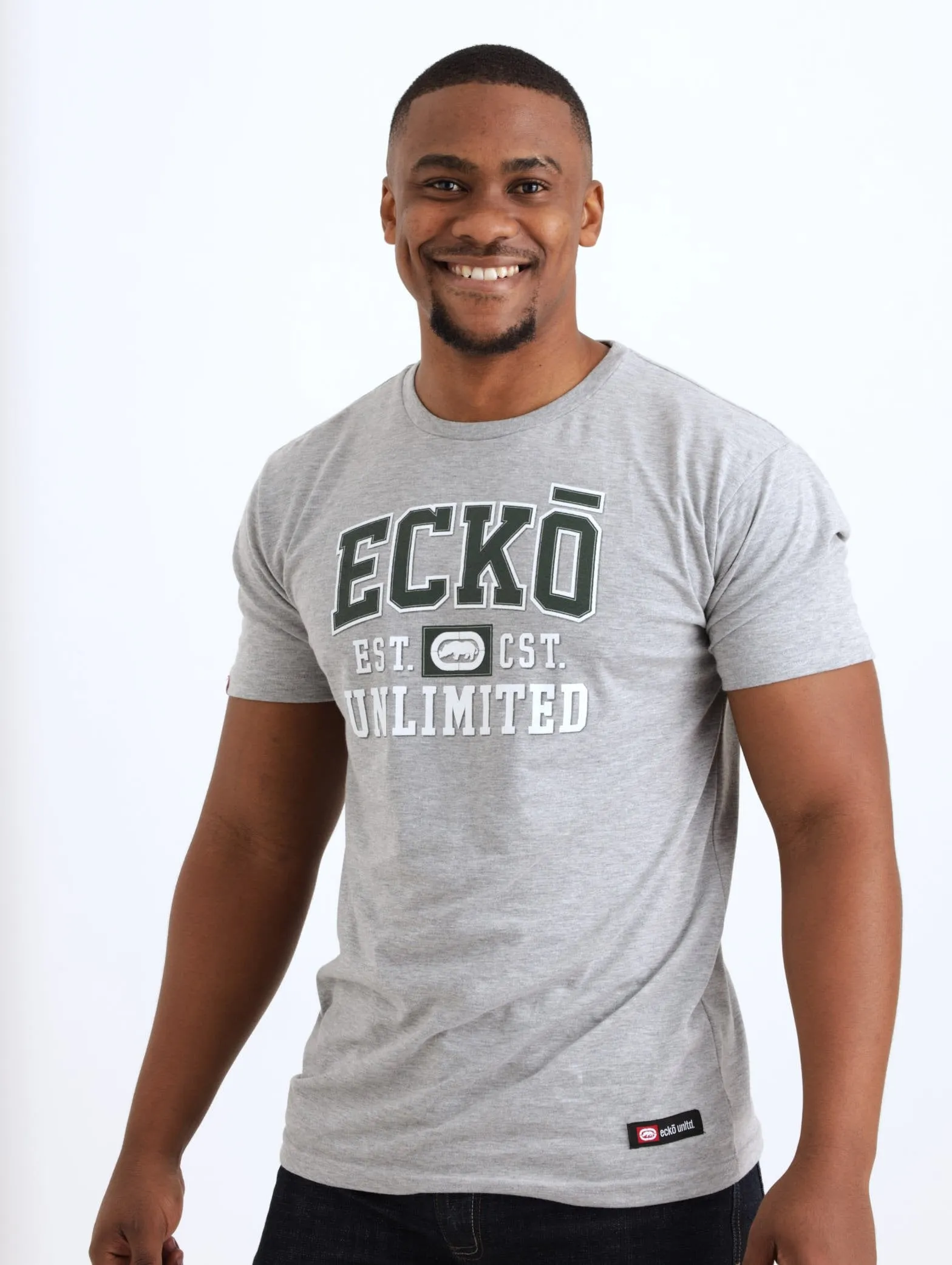 Men's College Logo Tee - Grey Melange sold by Edgars